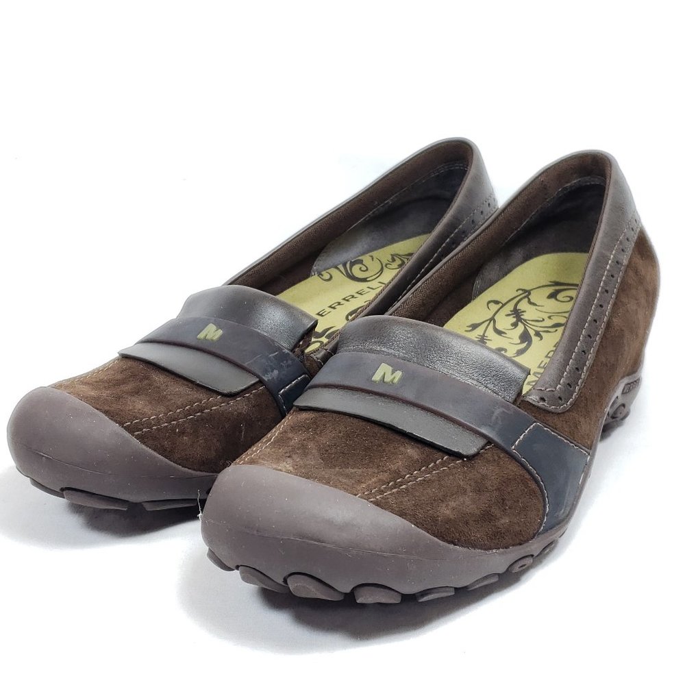 Merrell Plaza Moc Dark Brown Suede Women's